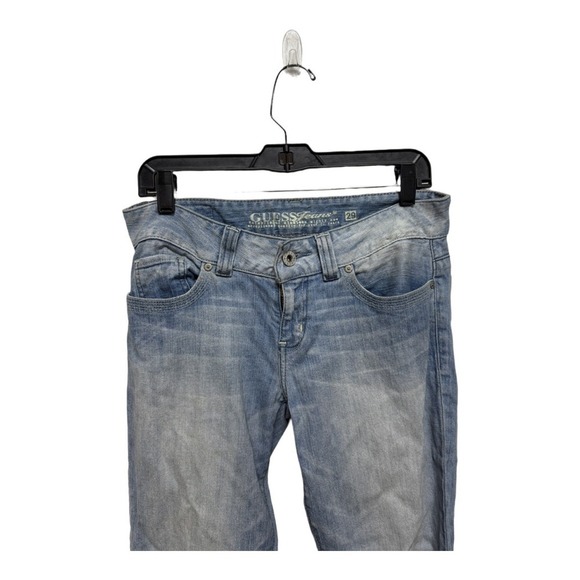 Guess Vintage Y2K Ultra Low Rise Denim Bootcut Jeans Size 29 Medium Wash - Picture 2 of 7